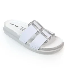 Dámske zdratovné šľapky Batz Hanna white silver