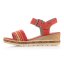 Dámske oranžovo-červené sandále Remonte D3051-33