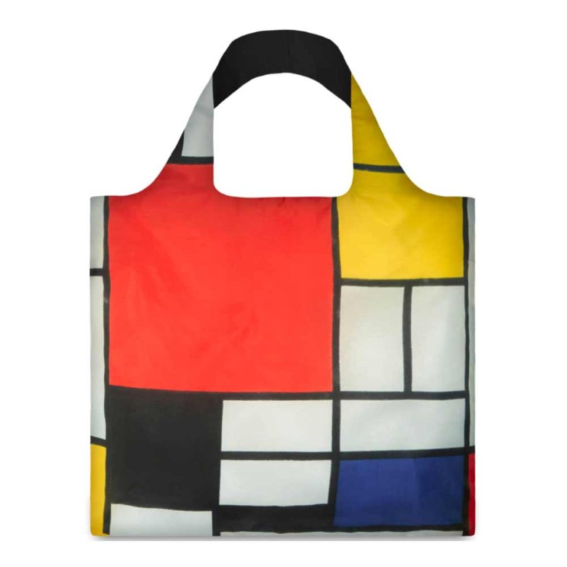 Nákupná taška LOQI Museum, Mondrian - Composition with Red Yellow Blue and Black