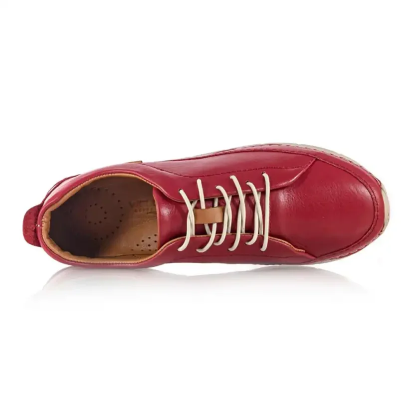 Dámske poltopánky WellFoot 24056 - červené