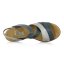 Dámske kožené modré sandále Rieker V2404-12