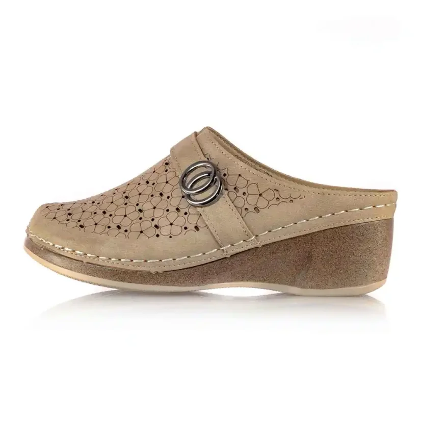 Dámske béžové šľapky Unisoft 23SD02-5770 beige