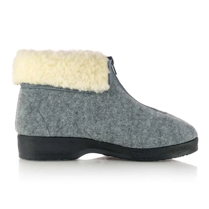 Dámske zateplené papuče Mjartan 8075-T11L sivé