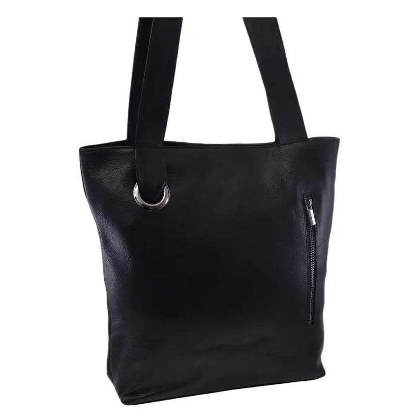 Dámska kožená kabelka Mercucio 250703 čierna