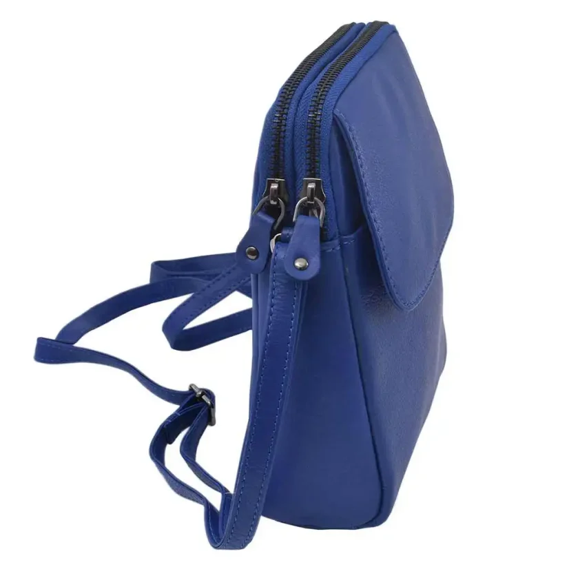 Dámska kožená kabelka Mercucio 250118 modrá