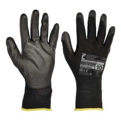 Pletené bezšvové  nylonové rukavice Bunting Black