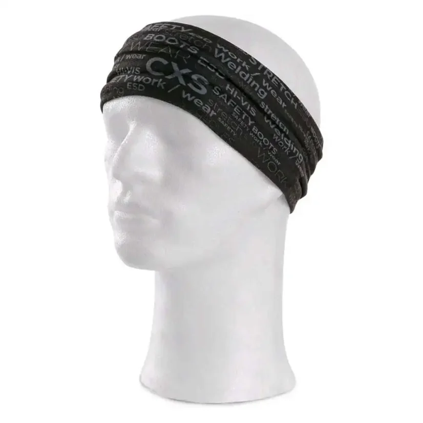 Multifunkčná šatka CXS DARREN potlač CXS logo čierna