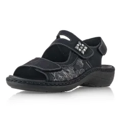 Dámske čierne sandále Remonte D7647-01