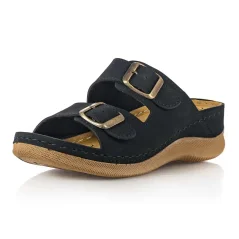 Dámske zdravotné šľapky MEDI LINE 4617 S001 čierne