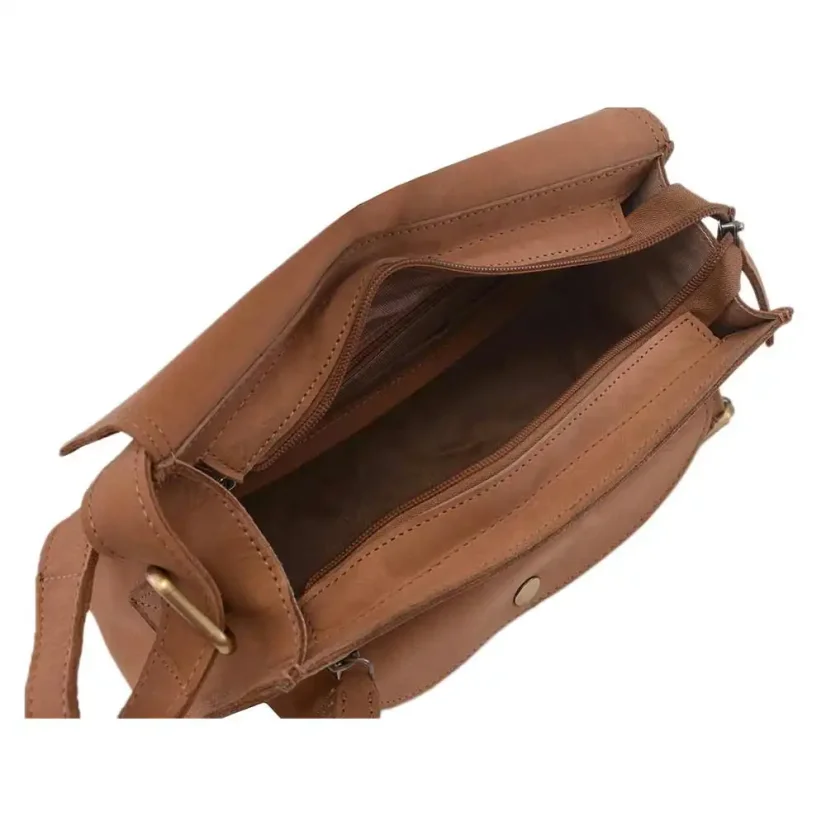 Dámska kožená kabelka Mercucio 250123 béžová