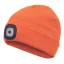 Cerva DEEL LED HV oranžová čiapka s led lampou - nabíjateľná s USB