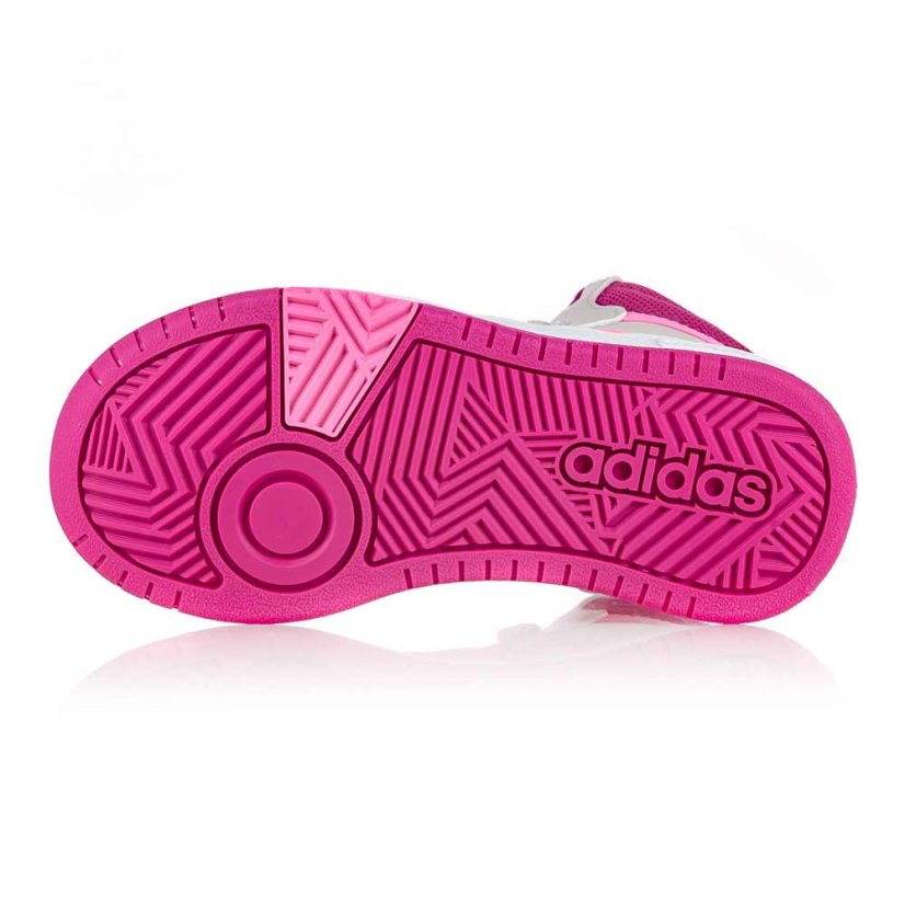 Detské bielo-ružové tenisky Adidas Hoops Mid 3.0 K GZ1929