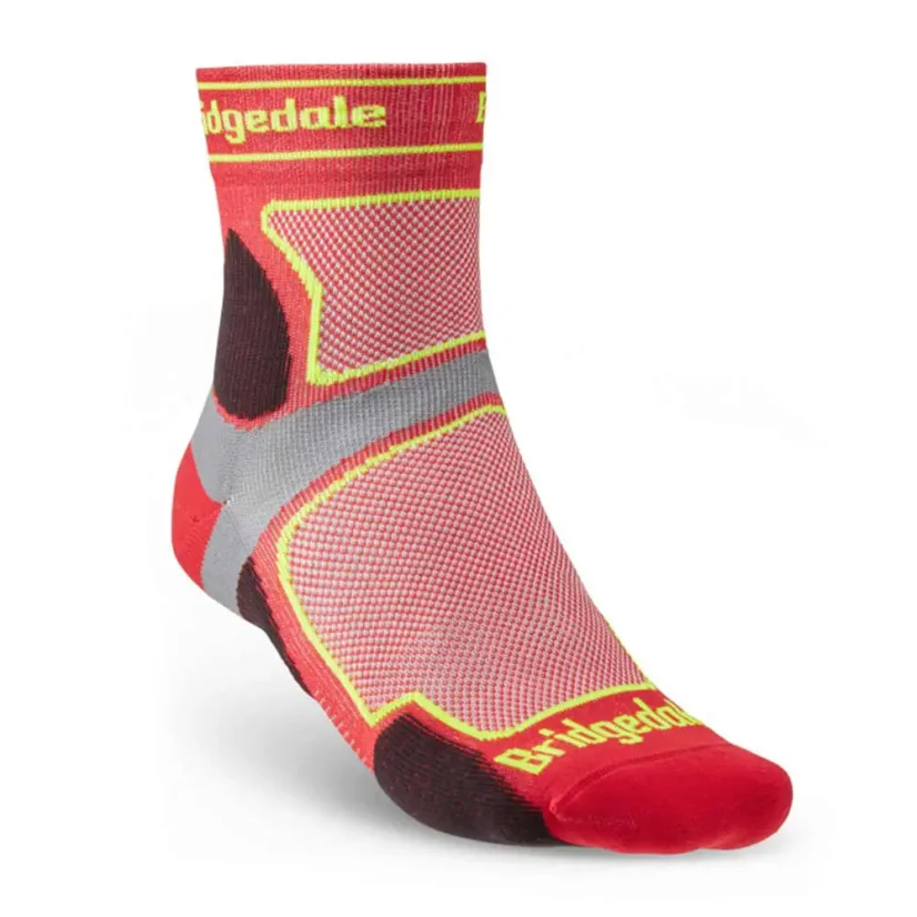 Pánske ponožky Bridgedale Trail Run UL T2 CS 3/4 Crew red