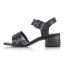 Dámske čierne kožené sandále Remonte R8766-00