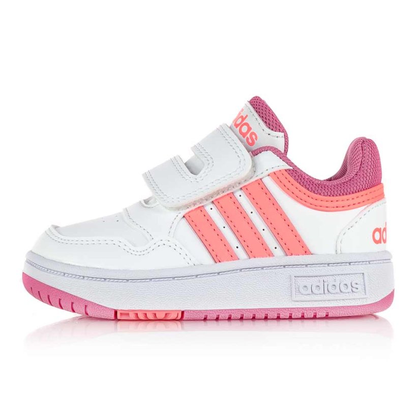 Detské ružovo-biele tenisky Adidas Hoops 3.0 CF I GW0440