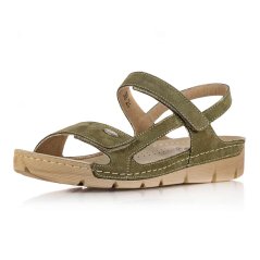 Dámske zelené zdravotné sandále Batz Miri olive 22