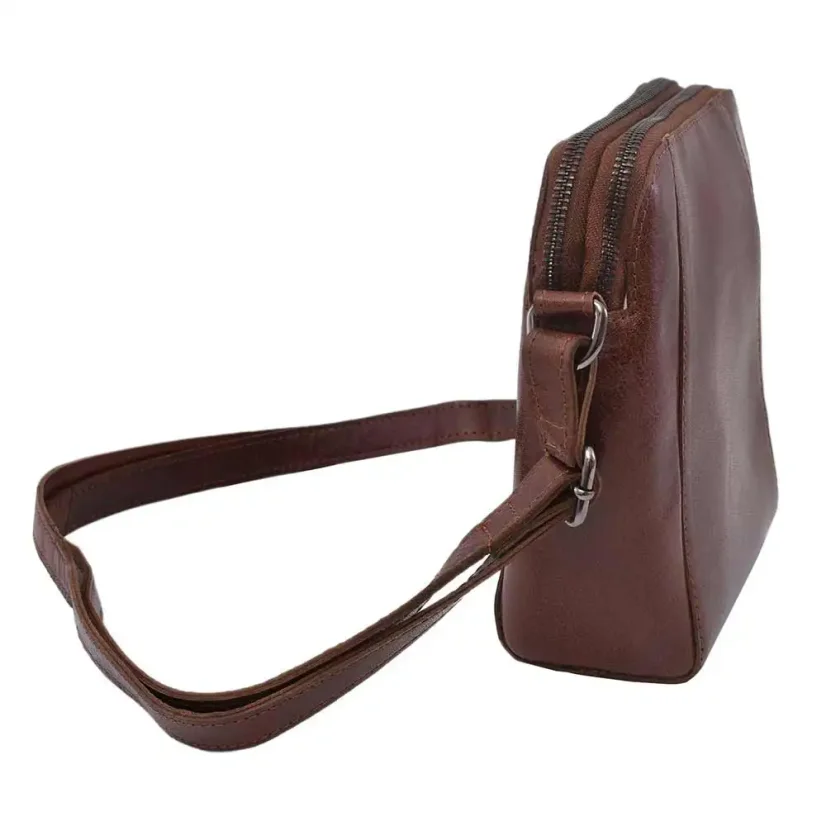 Dámska kožená kabelka Mercucio 250125 koňak