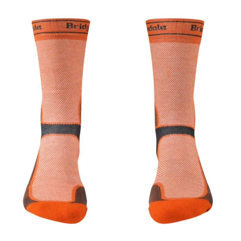 Pánske ponožky Bridgedale MTB Summer T2 CS Boot orange/grey