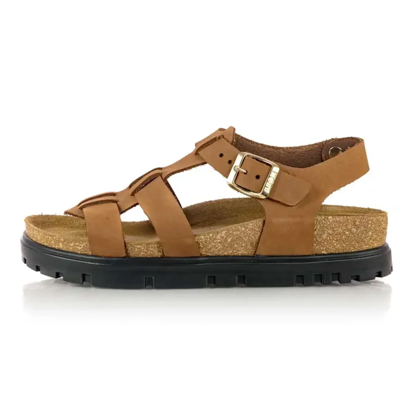 Dámske zdravotné sandále Leon 6300 hnedé