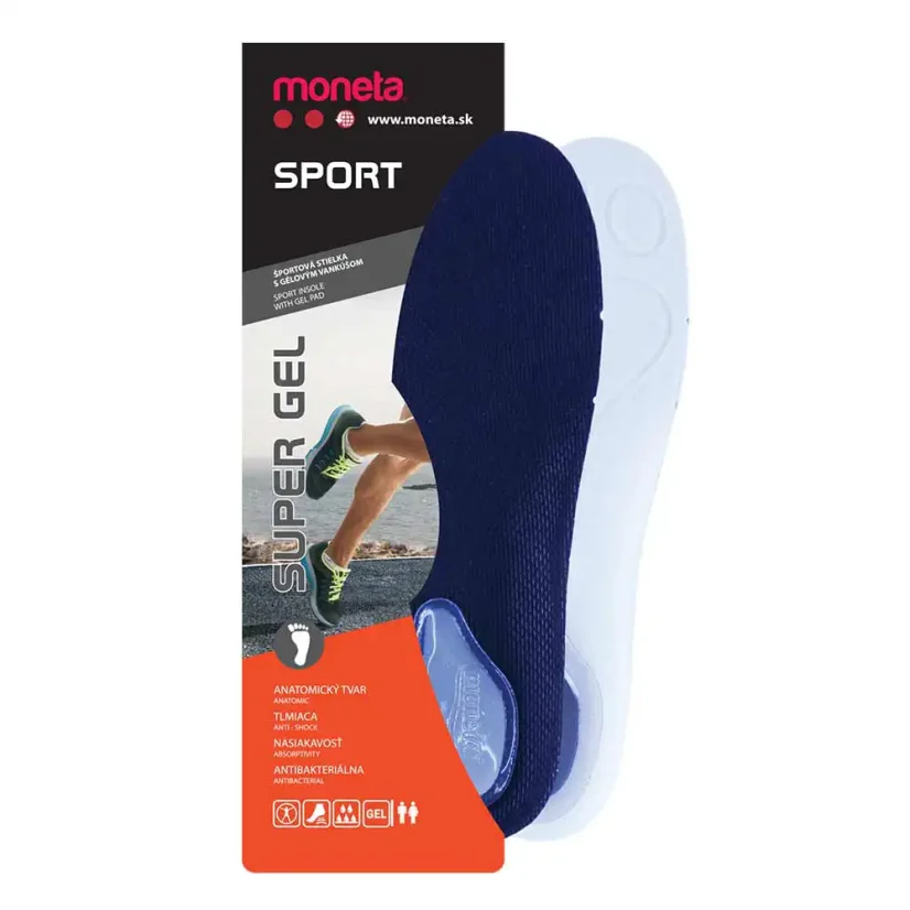 Športové stielky do topánok Moneta Super Gel