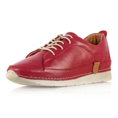 Dámske poltopánky WellFoot 24056 - červené