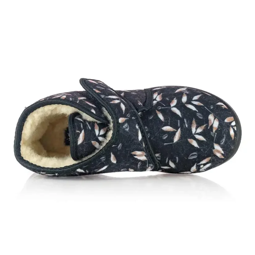 Dámske zateplené papuče Mjartan 815-LA174 čierne