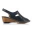Dámske kožené tmavo-modré sandále Rieker 66150-14