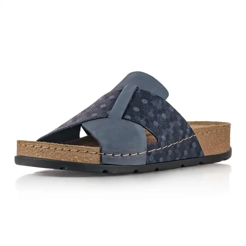 Dámske modré zdravotné šľapky Batz Marina blue mix