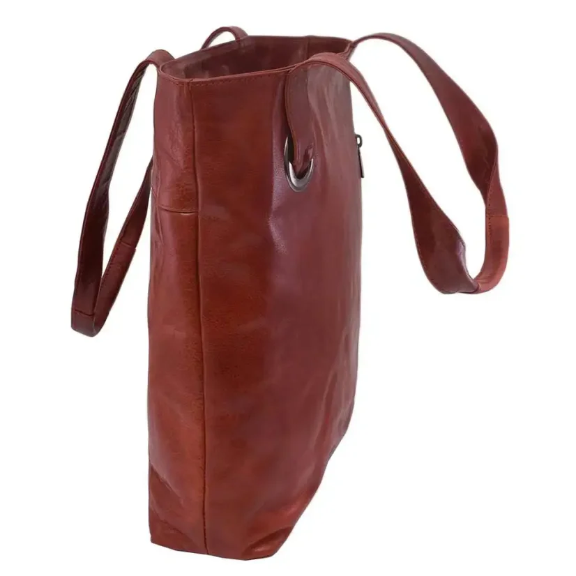 Dámska kožená kabelka Mercucio 250712 červená