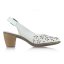Dámske kožené biele sandále Rieker 40981-80