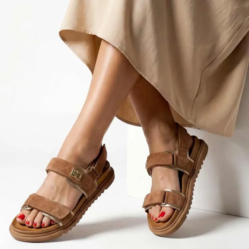 Dámske zdravotné sandále Batz Ruby camel