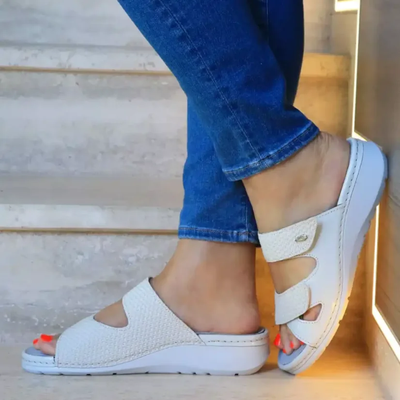 Dámske zdravotné šľapky Batz Sorrento white