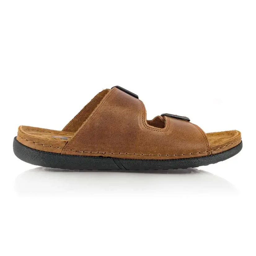 Pánske šľapky MEDI LINE M01 Havan RED hnedé