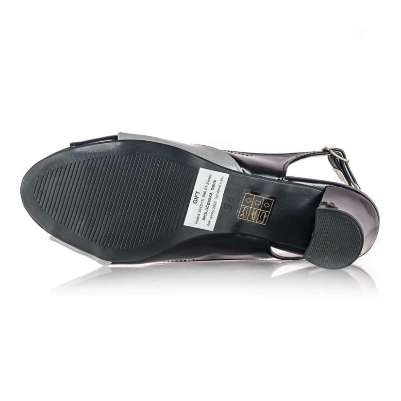 Dámske čierno-sivé sandále Gift J032