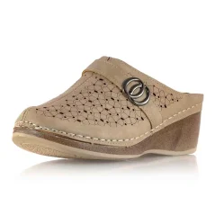 Dámske béžové šľapky Unisoft 23SD02-5770 beige