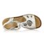 Dámske biele sandále Rieker 608T8-81