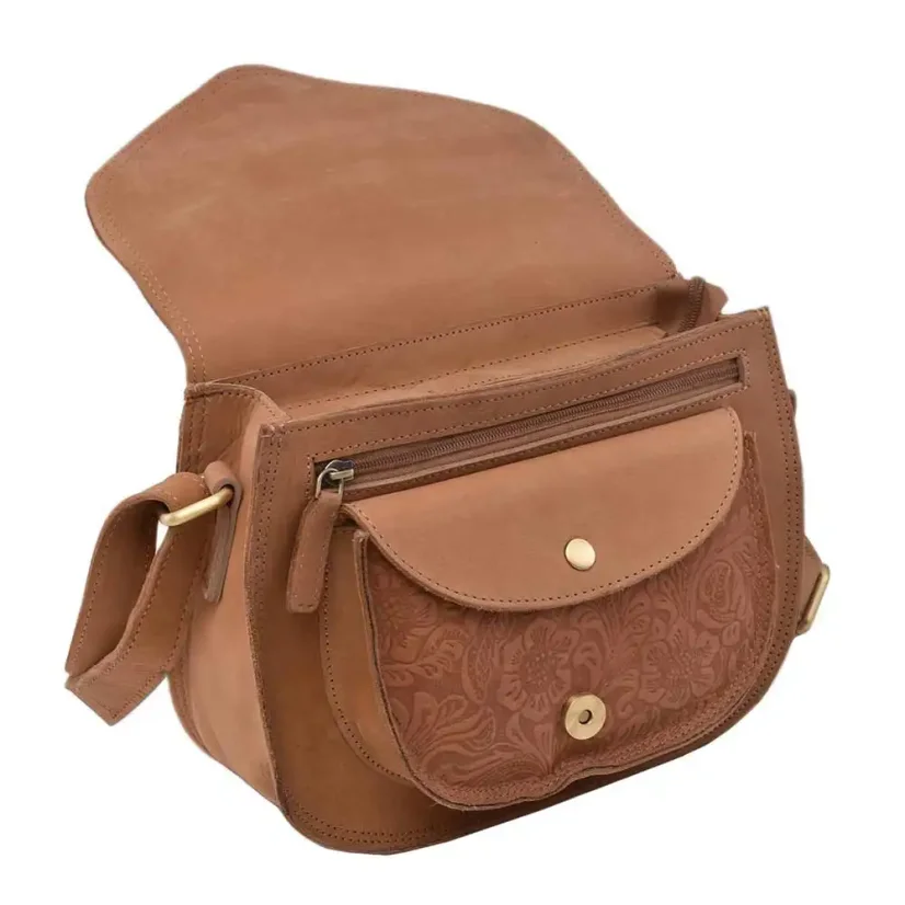 Dámska kožená kabelka Mercucio 250123 béžová