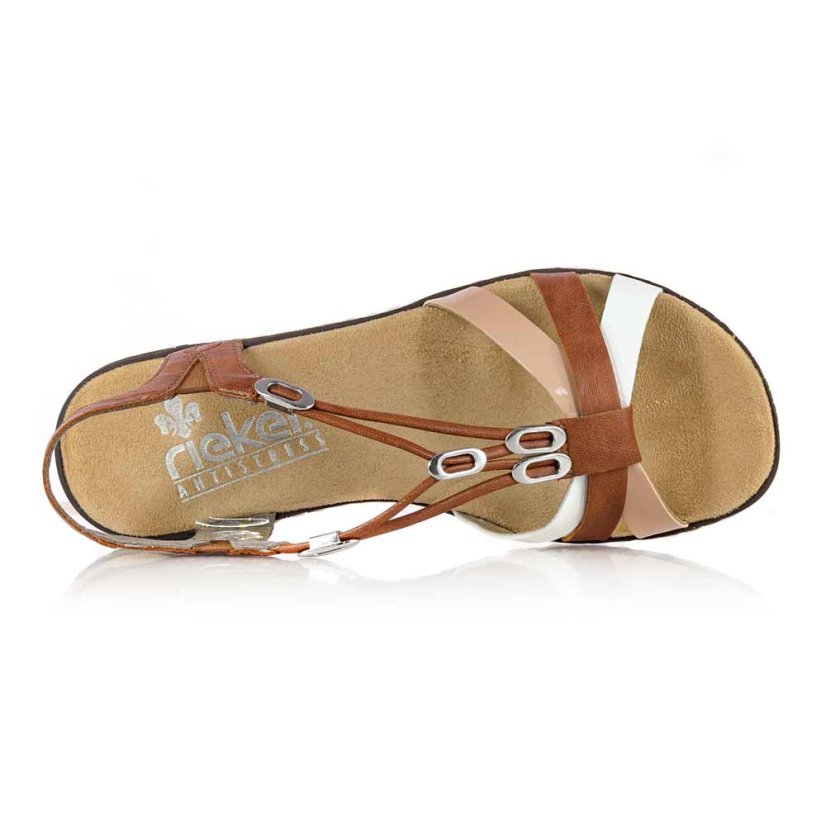 Dámske hnedé sandále Rieker V3657-81