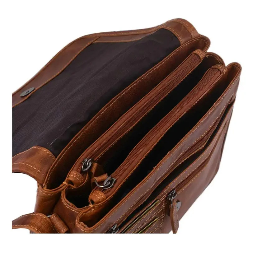 Dámska kožená kabelka Mercucio 390220 horčicová