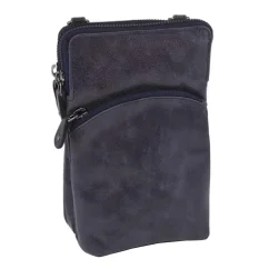 Dámska kožená kabelka 2511538 modrá