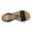 Dámske čierne sandále Rieker 63453-00