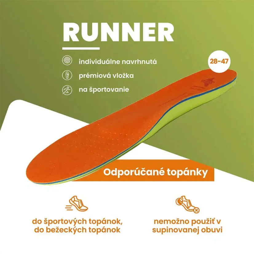 Batz Runner individuálne vložky do topánok
