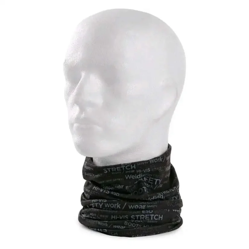 Multifunkčná šatka CXS DARREN potlač CXS logo čierna