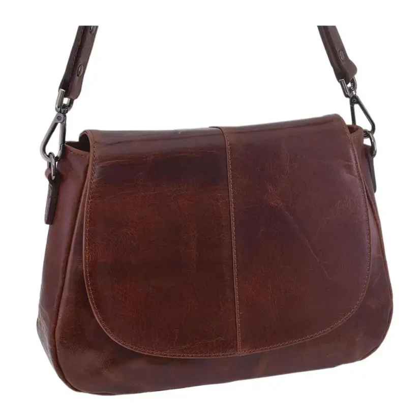 Dámska kožená kabelka Mercucio 250706 koňak