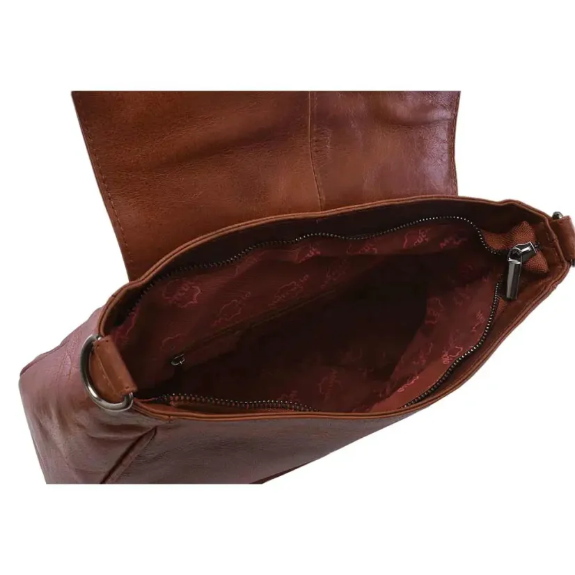 Dámska kožená kabelka Mercucio 250710 koňaková