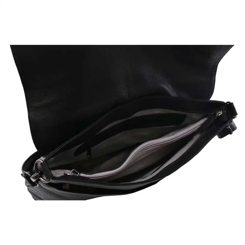 Dámska kožená kabelka Mercucio 250121 čierna