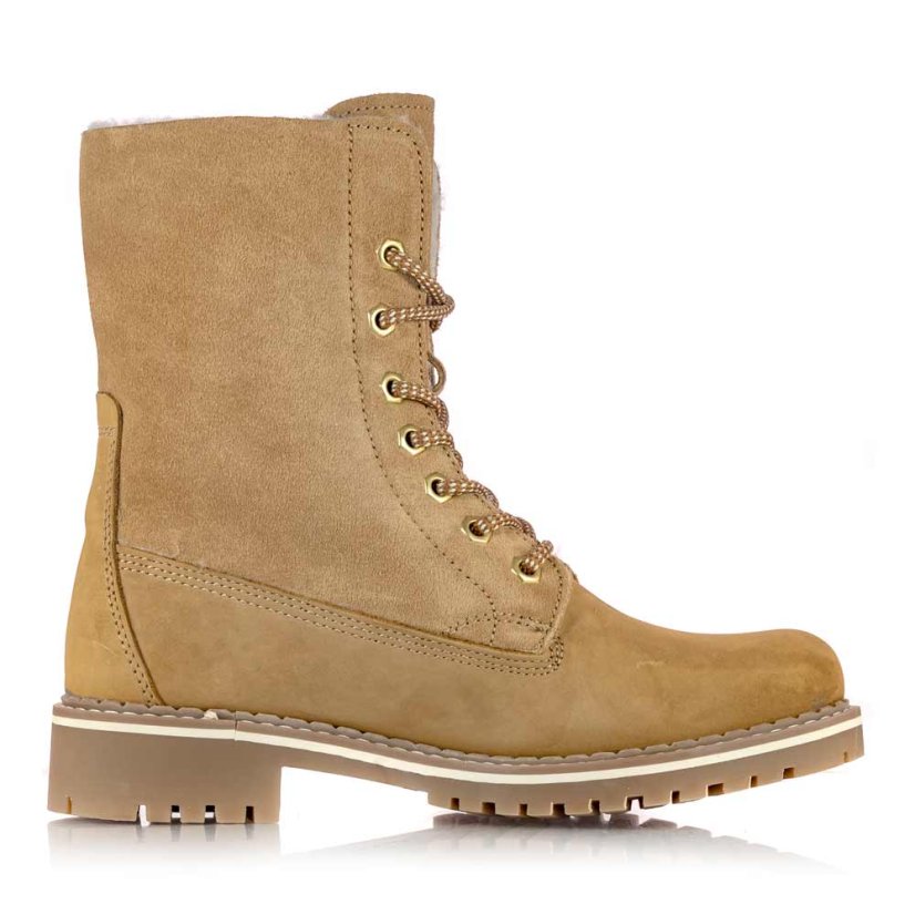 Dámske béžové kožené zimné čižmy Tamaris 1-26443-29 310 camel