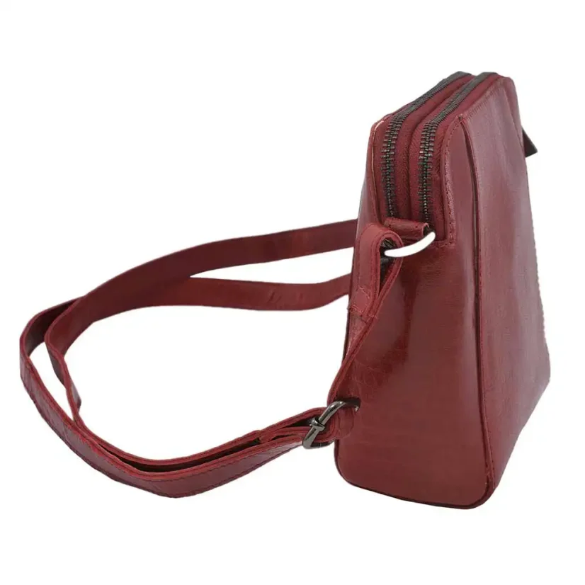 Dámska kožená kabelka Mercucio 250125 červená