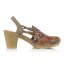Dámske hnedé kožené sandále Rieker 66777-90
