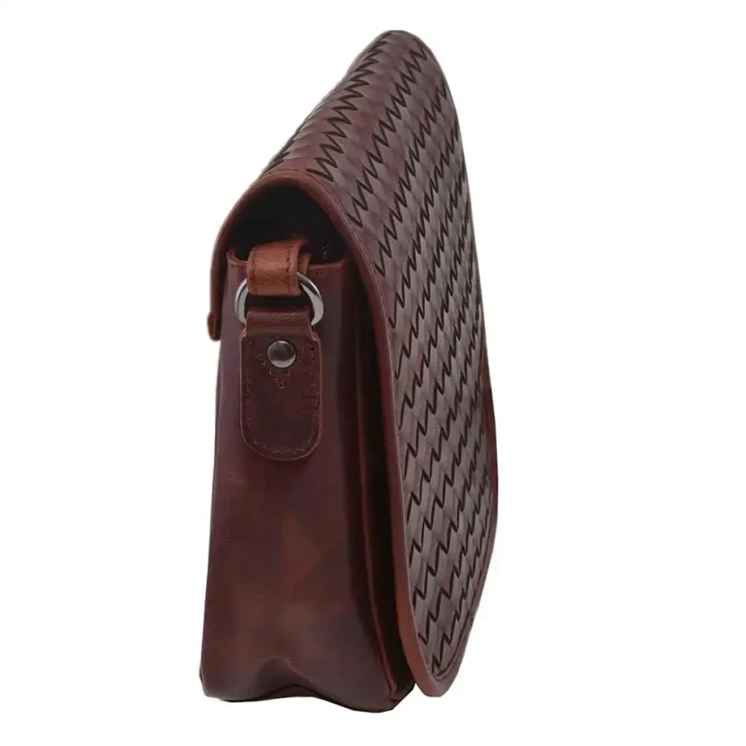 Dámska kožená kabelka Mercucio 390112 koňaková